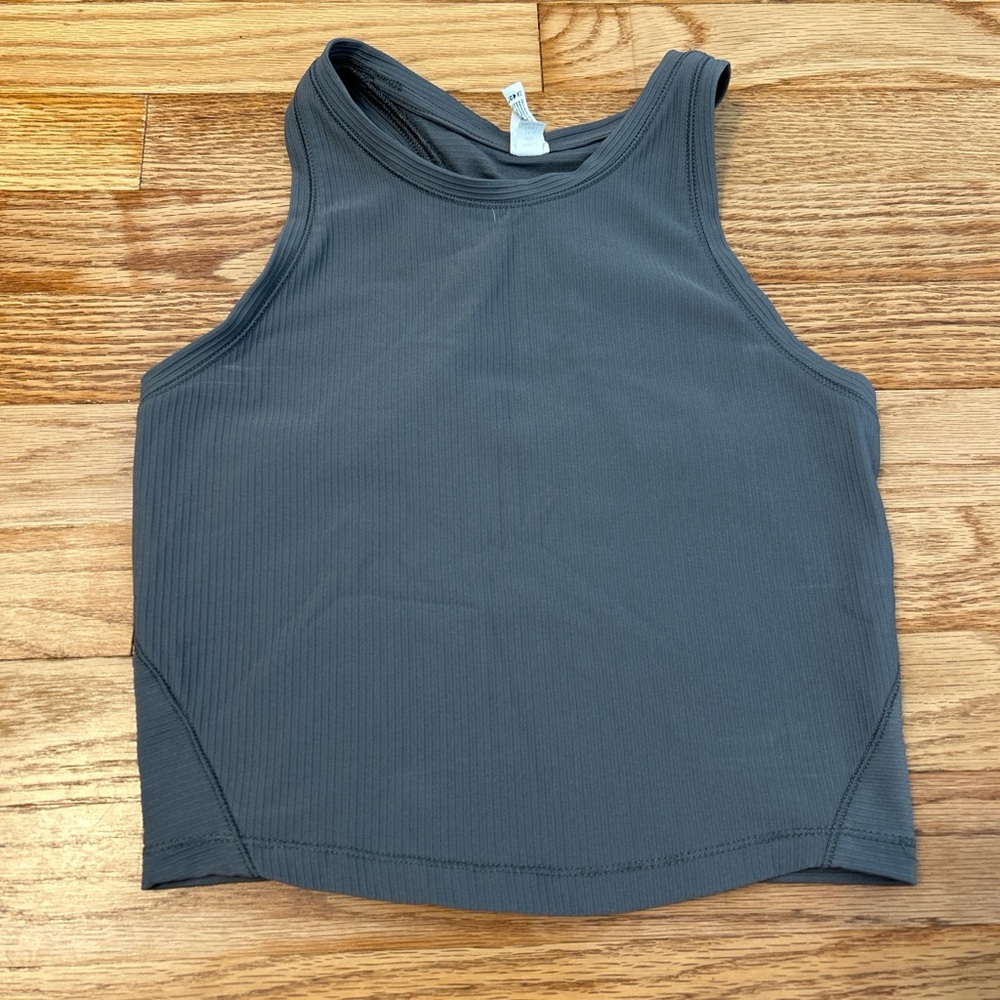Grey athletic tank top